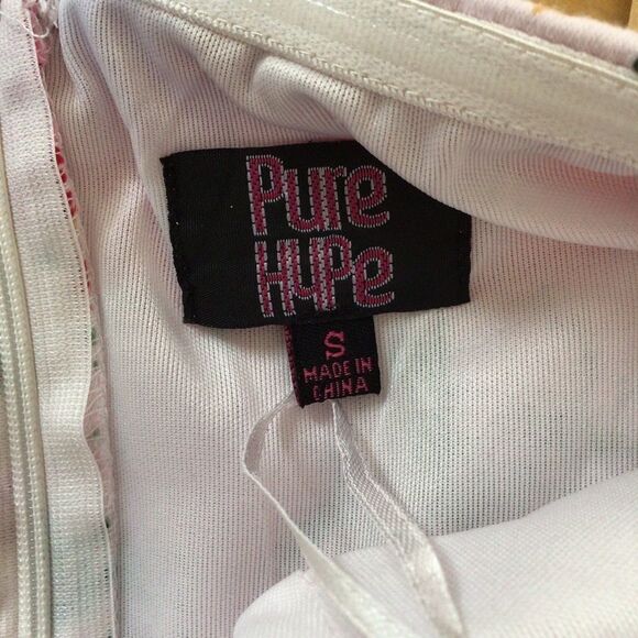 PURE Hype dress liberty floral prints pink white strapless dress flowers small - Picture 4 of 8